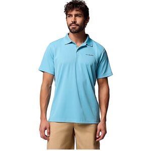 Men’s Columbia Light Blue Omni-Shade Polo (Medium)